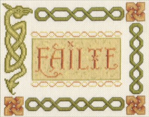 Failte Celtic Welcome sampler cross stitch kit