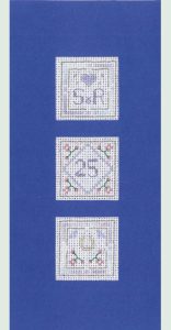 Window 25th Anniversary Card cross stitch