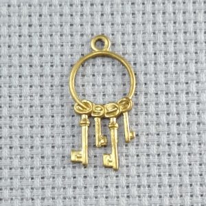 keys brass charm