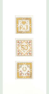 Window 50th Anniversary Card cross stitch