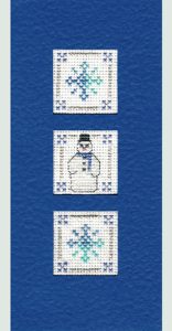 Snowflakes Christmas card cross stitch