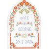 Summer Sorbets Arch Wedding card cross stitch