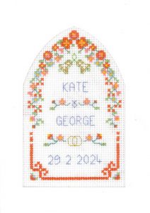 Summer Sorbets Arch Wedding card cross stitch