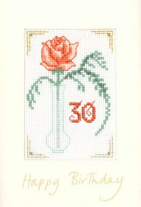 Coral Age birthday card cross stitch kit
