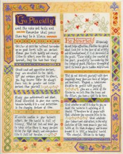 Desiderata cross stitch Sampler kit