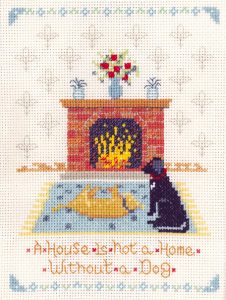 dogs home cross stitch kit