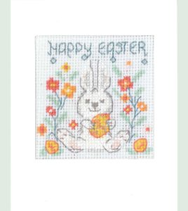 Happy Easter Bunny card cross stitch kit