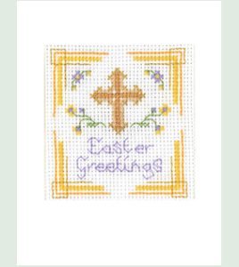 Easter Cross card cross stitch kit