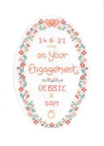 Engagement card cross stitch