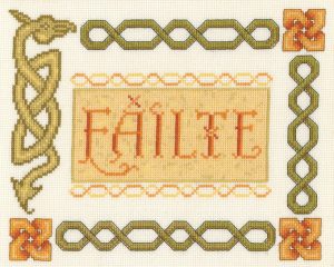 Failte Celtic Welcome Sampler cross stitch kit