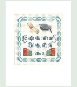 mini graduation congratulations card cross stitch kit