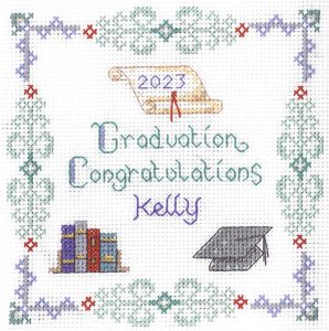 Graduation sampler cross stitch kit