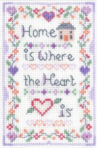 Home is where the heart is mini sampler cross stitch kit