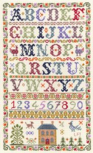 Traditional Alphabet sampler cross stitch