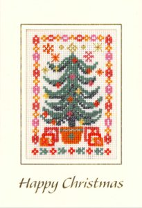 Christmas Tree cross stitch card