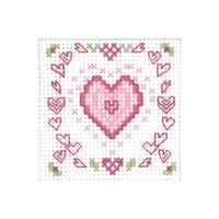 Mini Valentine card cross stitch kit