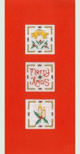 Merry Xmas card cross stitch