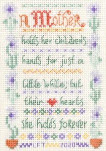 verse for mother sampler cross stitch