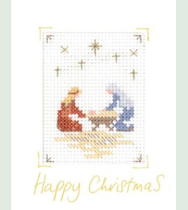Nativity Xmas card cross stitch kit