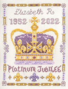 Platinum Jubilee sampler cross stitch kit