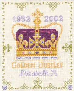 Golden Jubilee sampler cross stitch kit