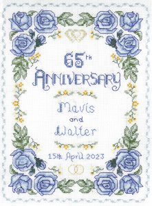 Rose 65th Anniversary Sampler cross stitch