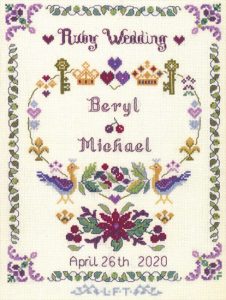 Ruby Wedding Anniversary cross stitch