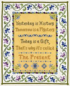 The Present sampler cross stitch kit