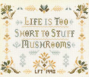 folk saying sampler cross stitch kit