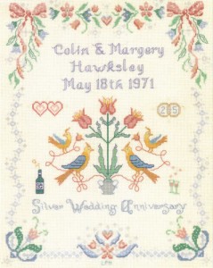 Silver Wedding cross stitch