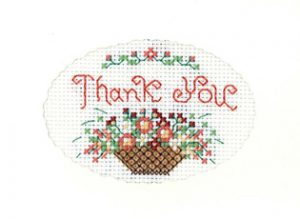 Thank You card cross stitch