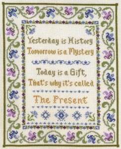 The Present sampler cross stitch kit