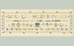 Victorian saying sampler cross stitch