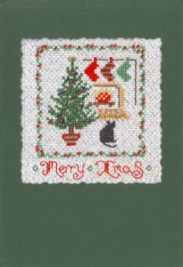 Tree Christmas card cross stitch