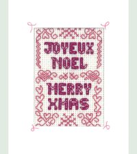 mini Merry Xmas cross stitch card