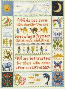 First Nation American wisdom verse cross stitch kit