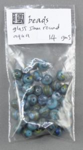 aqua glass beads