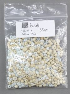 white & cream beads mix