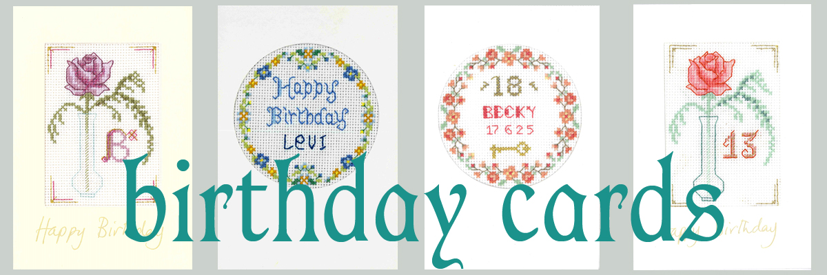 cross stitch birthday cards