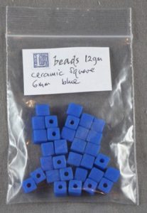 Blue square beads