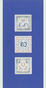 Window 60th Anniversary card cross stitch