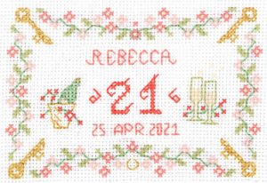 coming of age Sampler cross sticg