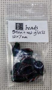 green glass beads