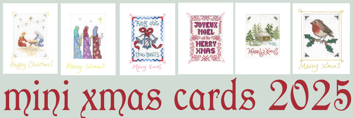 mini xmas cross stitch cards