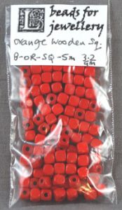 Orange wooden beads