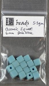 pale blue square beads