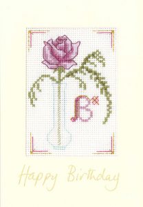 Plum Initial birthday card