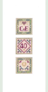 Window 40th Anniversary Card cross stitch