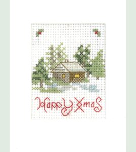 Mini Winter Xmas card cross stitch kit