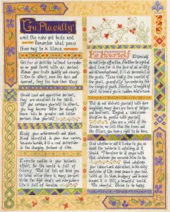 Desiderata cross stitch Sampler kit